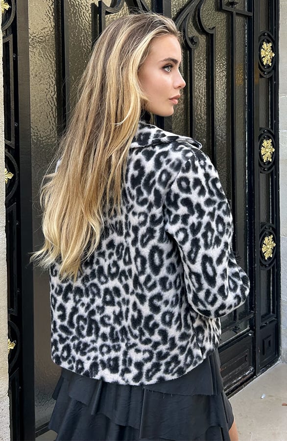 Woven Leopard Jacket Bo Beige – shoparchief — foto 3