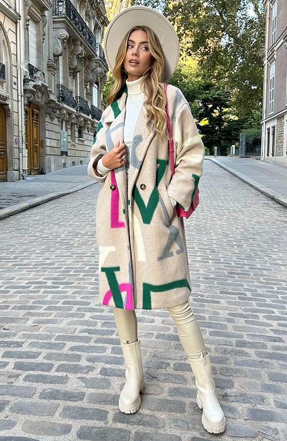 Woven Oversized Jacket Olive Multicolor – shoparchief — foto 5