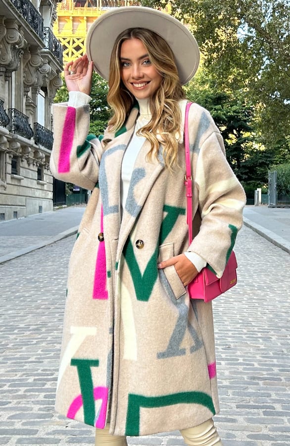 Woven Oversized Jacket Olive Multicolor – shoparchief — foto 4