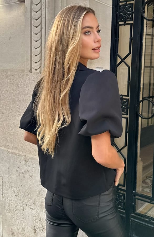 Blazer Korte Mouw Hayley Zwart – blazers — foto 3