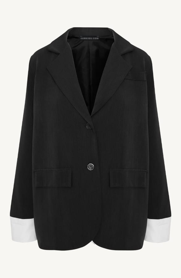 Blazer Met Omslag Lotte Zwart – shoparchief