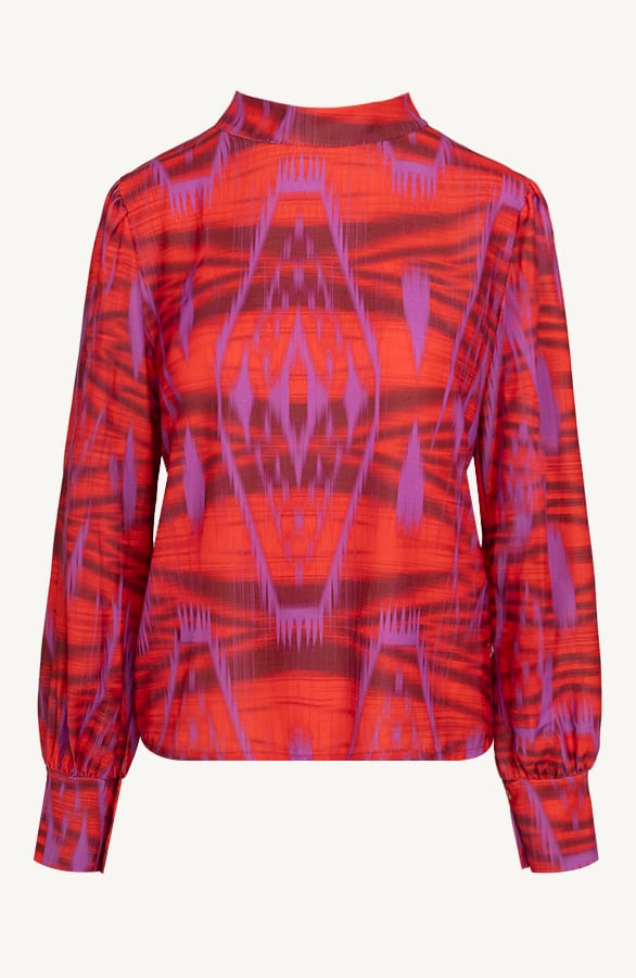 Blouse Long Sleeve Lilly Fuchsia Rood