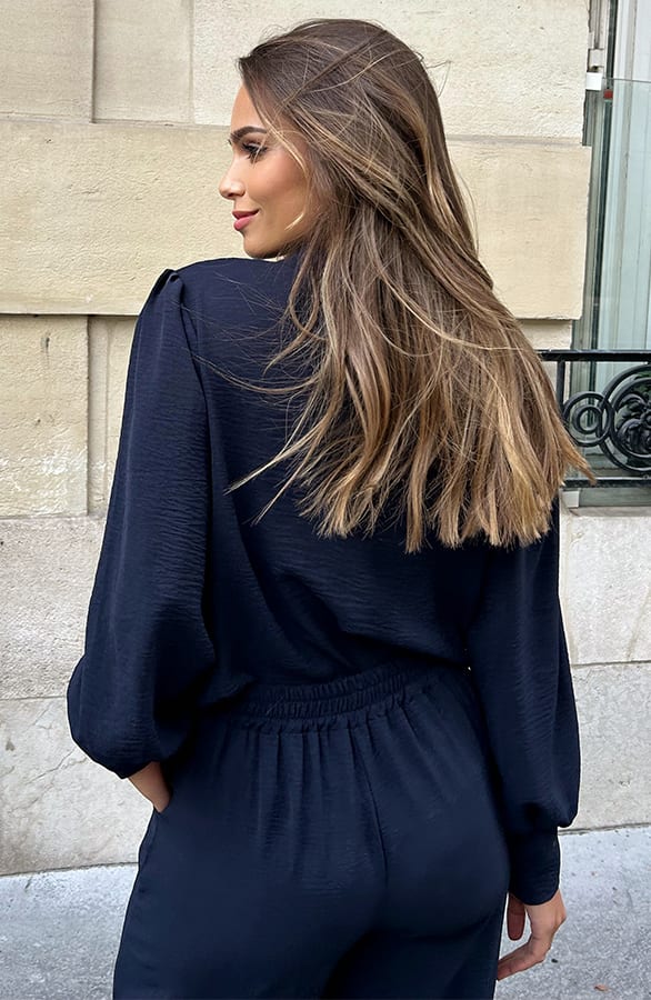 Bow Blouse Lilly Marine – shoparchief — foto 3