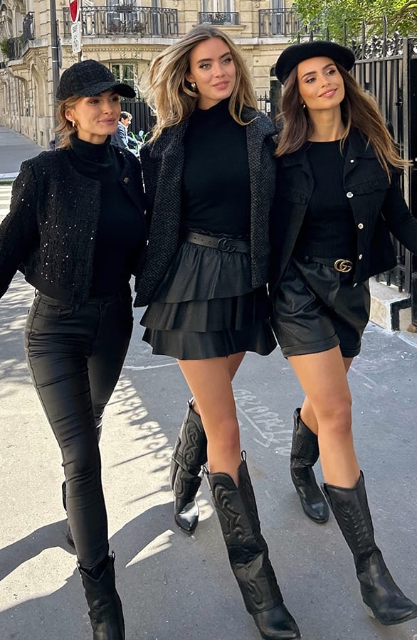 Button Bouclé Jacket Allie Zwart – shoparchief — foto 8