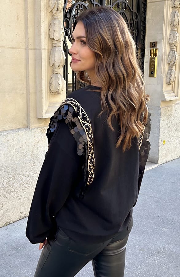 Hearts Boho Sweater Paisly Zwart – truien — foto 2