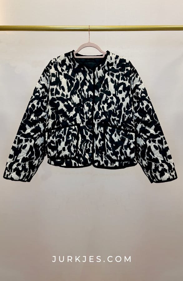 Leopard Jacket Elene Zwart Wit – shoparchief