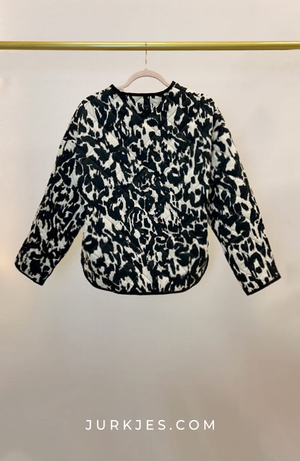 Leopard Jacket Elene Zwart Wit – shoparchief — foto 2