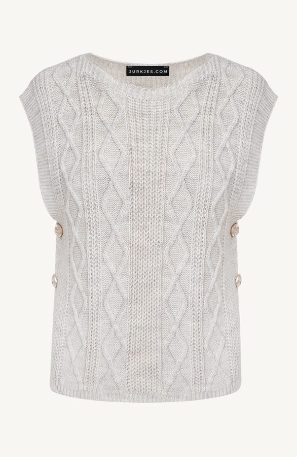 Pullover Met Kabelpatroon Mara Beige – shoparchief