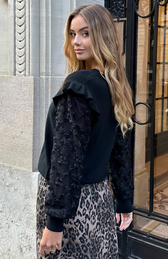Roses Sweater Saartje Zwart – truien — foto 2