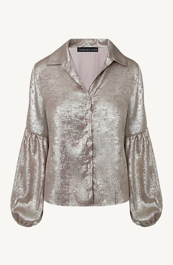 Ruffle Mouwen Blouse Dee Goud – shoparchief