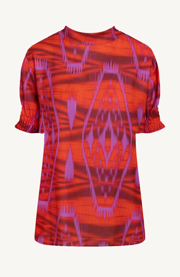 Short Sleeve Top Lilly Fuchsia Rood – shoparchief