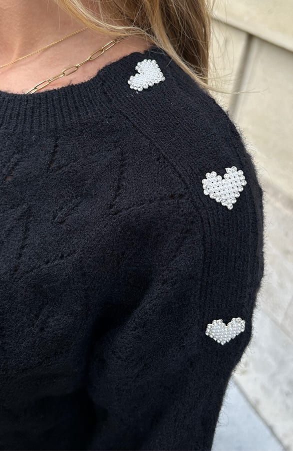 Soft Sweater Hartjes Jill Zwart – truien — foto 6