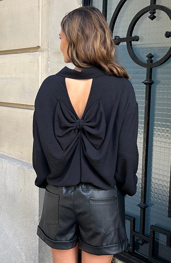 Strik Blouse Roxy Zwart – shoparchief