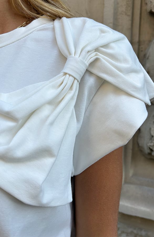 Top Met Strik Laure Ecru – shoparchief — foto 5