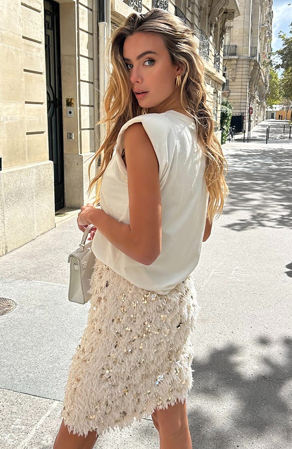 Veren Pailletten Rok Evie Goud – shoparchief — foto 4