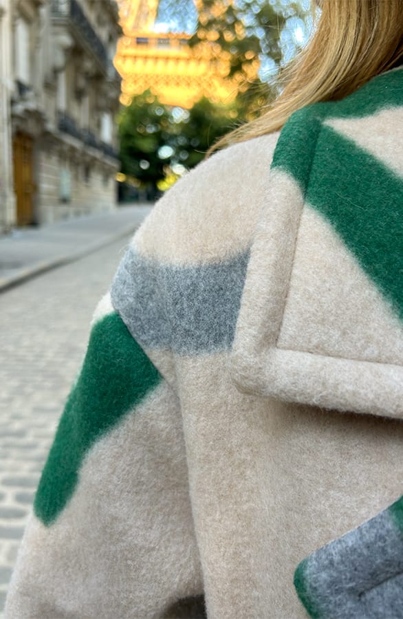 Woven Oversized Jacket Olive Multicolor – shoparchief — foto 7