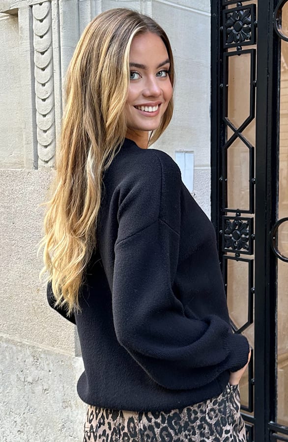 Zachte Trui Wijde Mouw Baylee Zwart – truien — foto 3