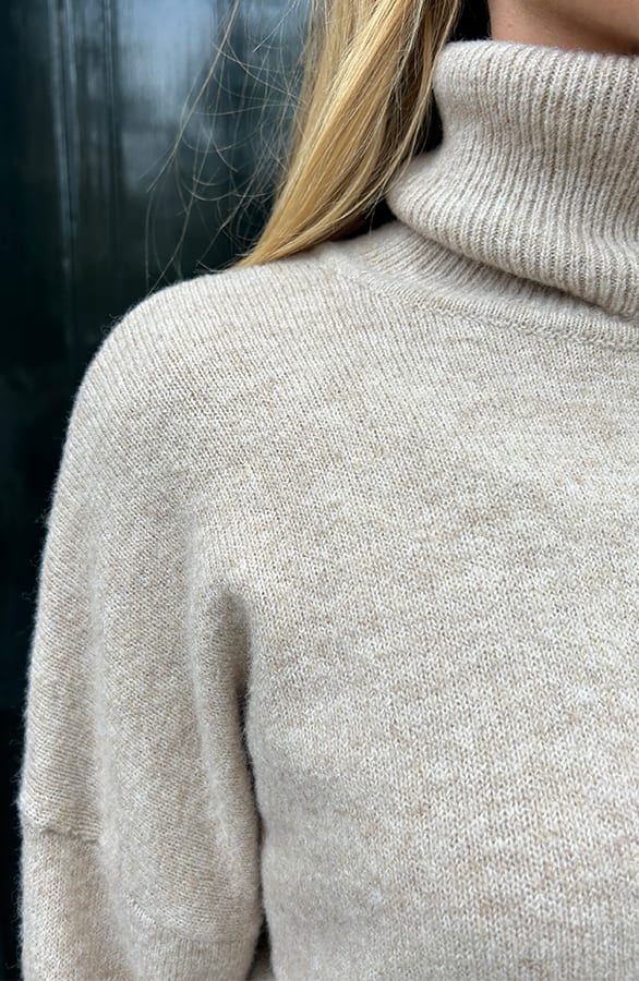 Zachte Oversized Coltrui Met Split Chanty Beige – shoparchief — foto 6