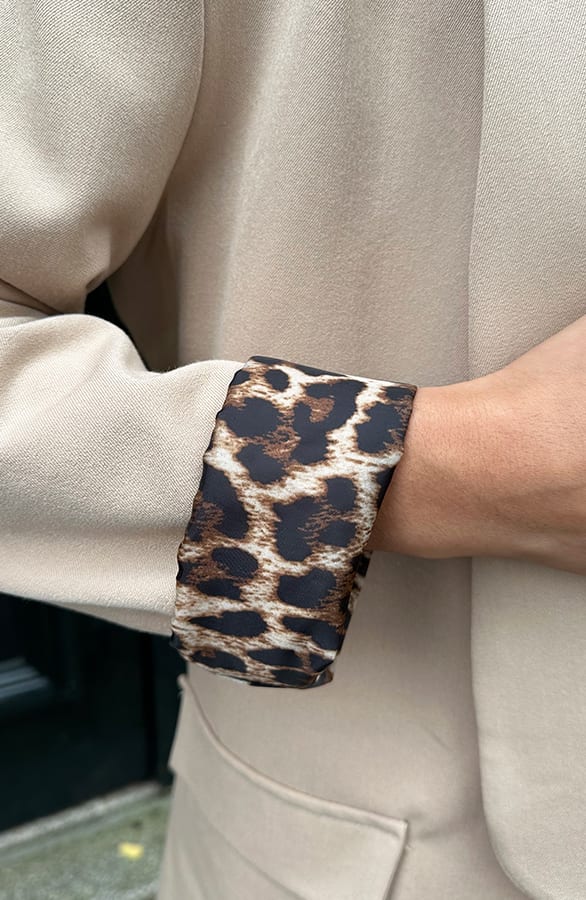 Blazer Met Leopard Omslag Shanna Beige – shoparchief — foto 7