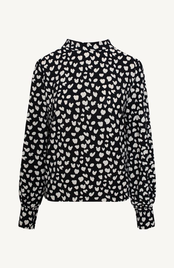 Blouse Long Sleeve Lilly Cheetah Zwart – shoparchief
