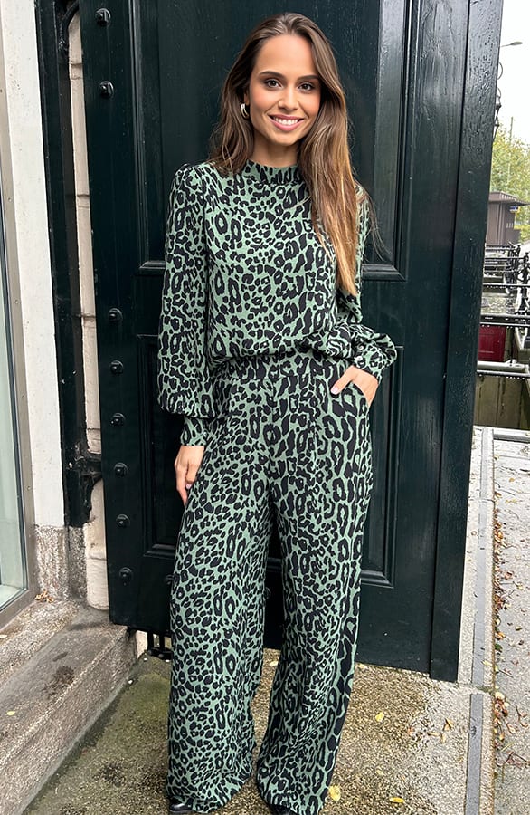Pantalon Lilly Leopard Army Petite – shoparchief — foto 3