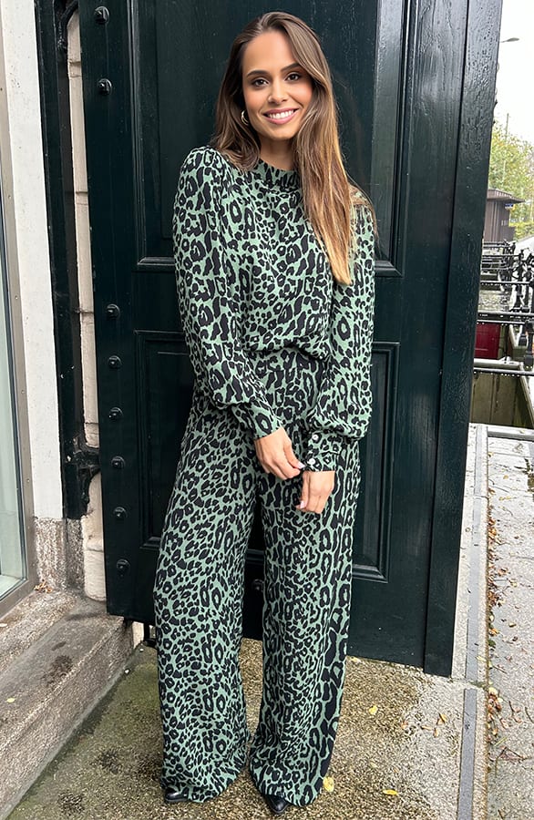 Pantalon Lilly Leopard Army Petite – shoparchief — foto 2