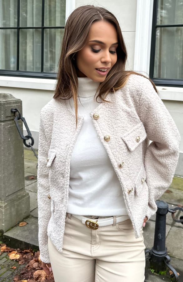 Boucle Jacket Roza Beige – shoparchief — foto 7