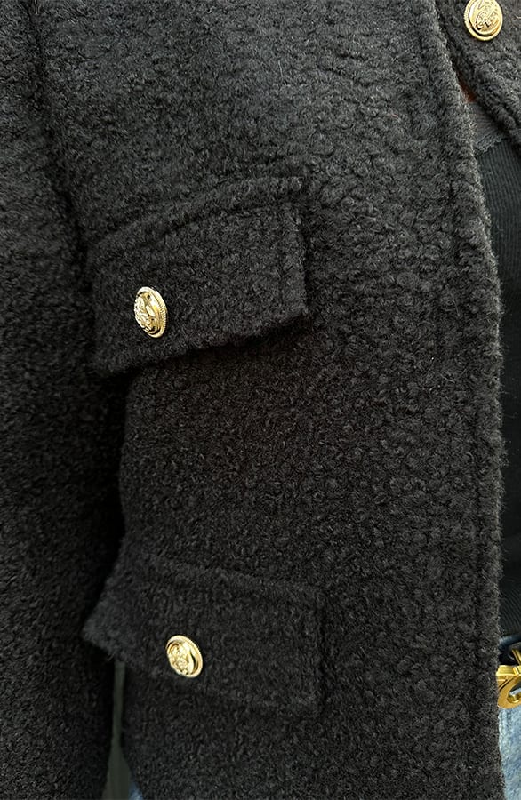 Boucle Jacket Roza Zwart – shoparchief — foto 7