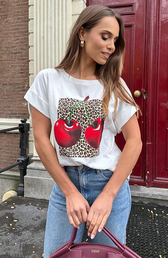 Cherry Leopard Top Jenthe – shoparchief