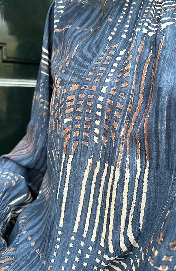 Col Blouse Philley Print Jeans Blue – shoparchief — foto 8