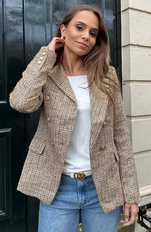 Elegant Boucle Blazer Taylor Goud – shoparchief