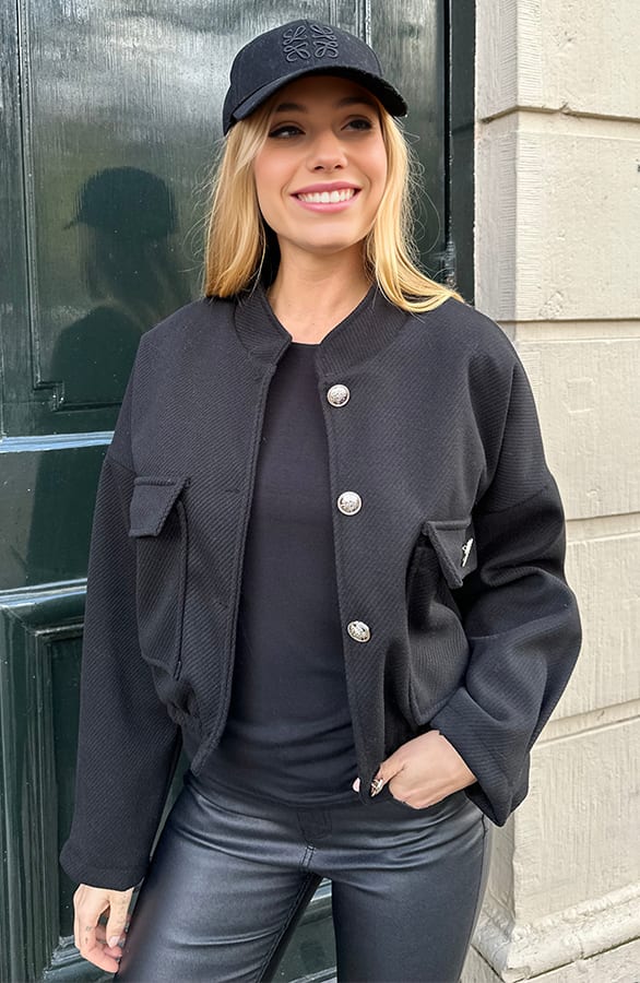 Exclusive Bomber Jacket Romi Zwart – shoparchief — foto 6