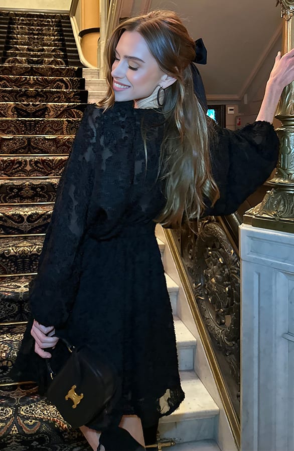 Jurk Met Pofmouw Rosalinde Zwart – shoparchief — foto 3