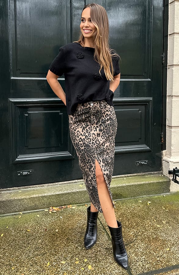 Knitted Rozen Top Selena Zwart – shoparchief — foto 4