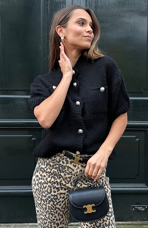 Knopen Cardigan Deau Zwart – shoparchief — foto 5