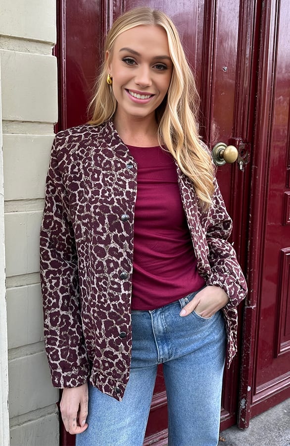 Leopard Bomber Yuli Burgundy – shoparchief — foto 7