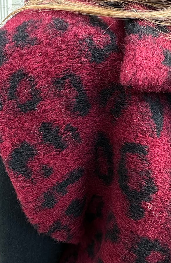 Leopard Gilet Samara Bordeaux – shoparchief — foto 5