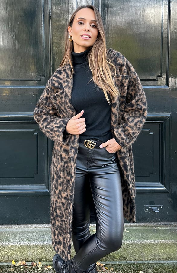 Leopard Oversized Coat Puck – shoparchief — foto 5