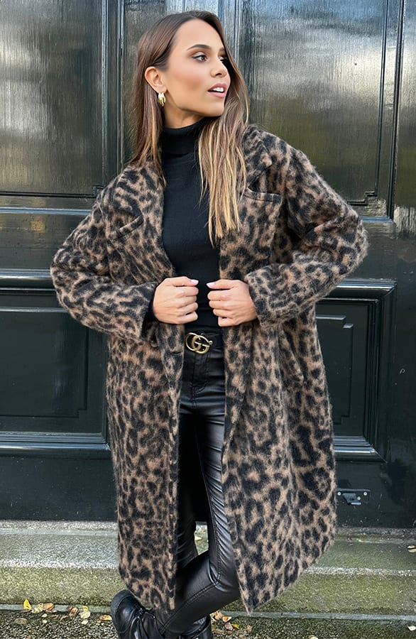 Leopard Oversized Coat Puck – shoparchief — foto 6