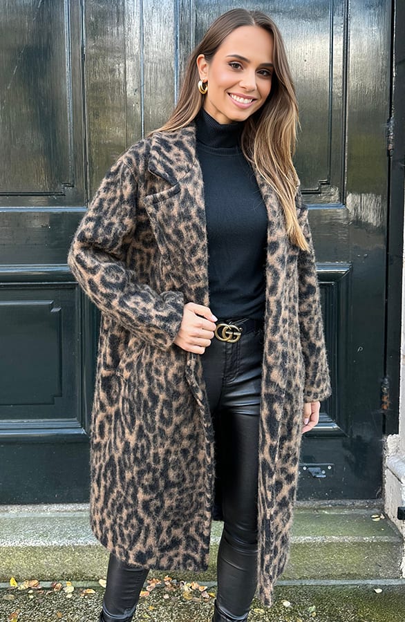 Leopard Oversized Coat Puck – shoparchief — foto 7