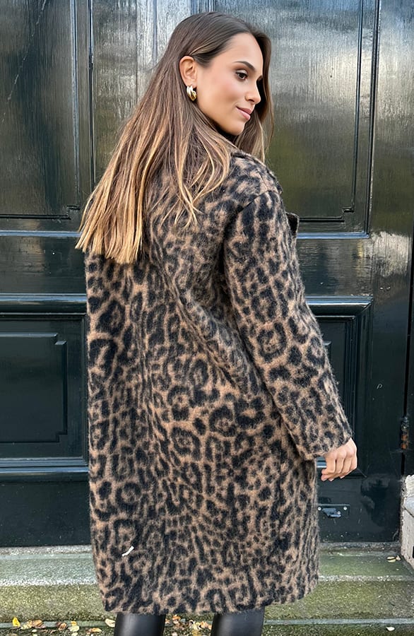 Leopard Oversized Coat Puck – shoparchief — foto 3