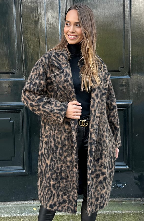 Leopard Oversized Coat Puck – shoparchief — foto 4