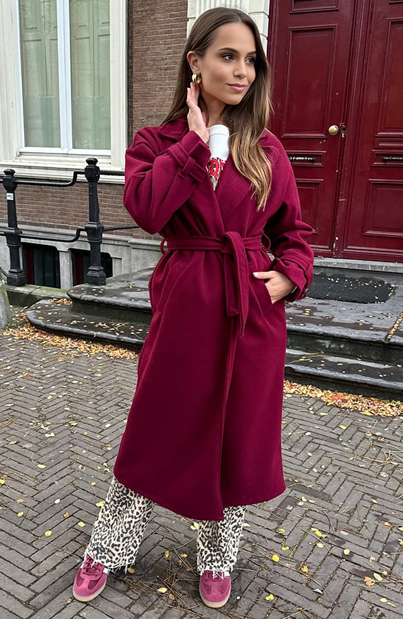 Long Coat Leona Burgundy – shoparchief — foto 13