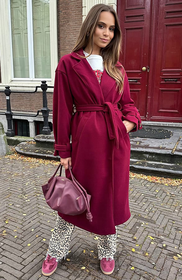 Long Coat Leona Burgundy – shoparchief — foto 12