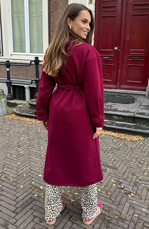 Long Coat Leona Burgundy – shoparchief — foto 3