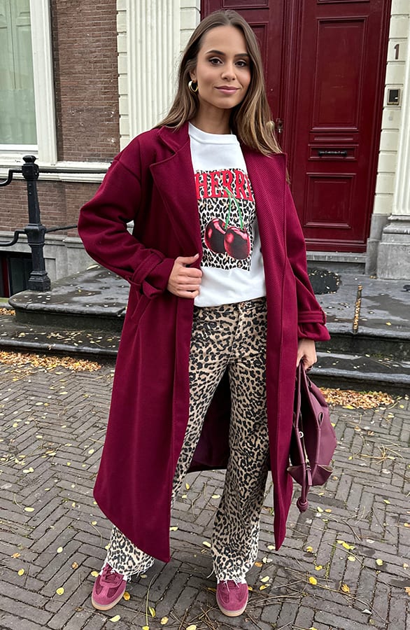 Long Coat Leona Burgundy – shoparchief — foto 5