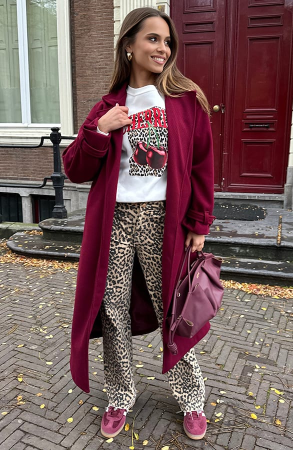 Long Coat Leona Burgundy – shoparchief — foto 6