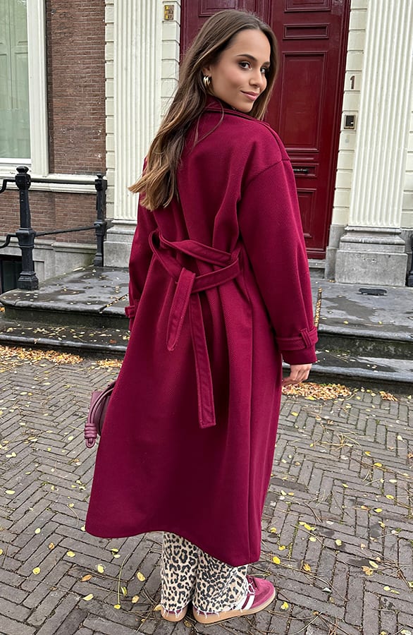 Long Coat Leona Burgundy – shoparchief — foto 7