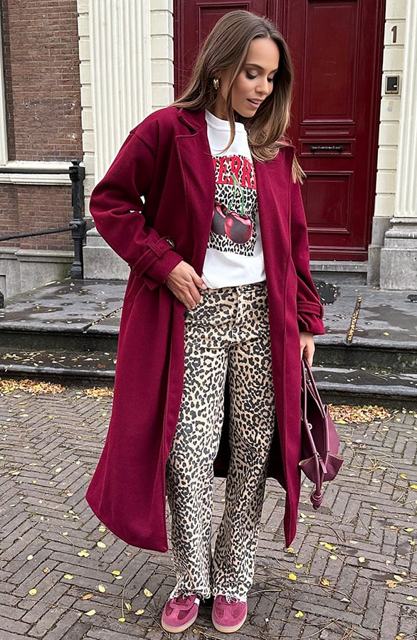 Long Coat Leona Burgundy – shoparchief — foto 8