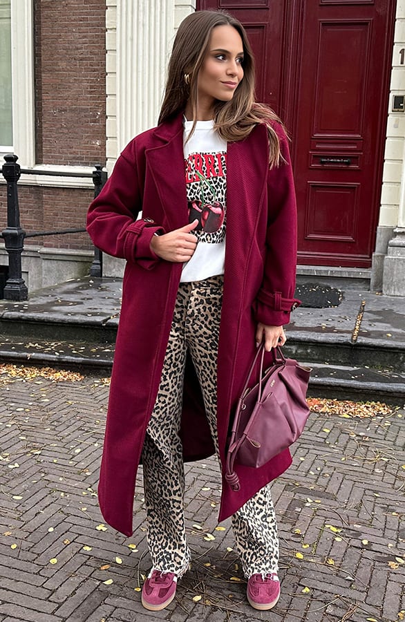 Long Coat Leona Burgundy – shoparchief